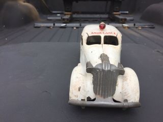 vintage pressed Ambulance 1936 made by Wyandotte 12 inches long has rear door 2