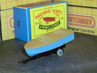 Matchbox Moko Lesney Meteor Boat &trailer 48 A1 Mw D - C Sc2 Nm & Crafted Box