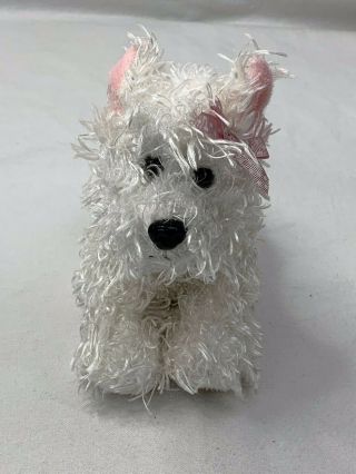 Ganz Webkinz White Terrier Puppy Dog No Code 7 " Plush Stuffed Animal