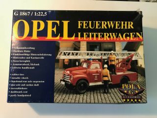 Lgb G Scale Pola G1867 Opel Fire Truck With Ladder Kit Is Complete