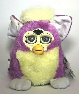Furby Babies 1999 Model 70 - 940 Purple Yellow With Tags Vintage Tiger Electronics