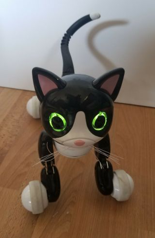 Spin Master Zoomer Kitty Interactive Cat Robot Black White