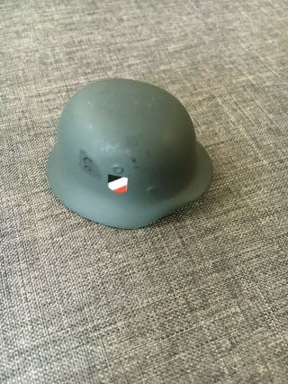Unbranded 1/6 Scale 12 " Wwii German Wehrmacht Helmet Pre - Owned Nhe - 54