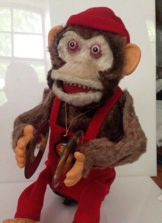 Vintage Jolly Chimp Cymbal Monkey Toy Taiwan HSIN CHI Musical Ape Not 2