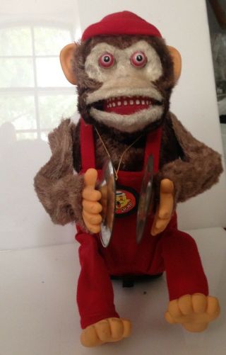 Vintage Jolly Chimp Cymbal Monkey Toy Taiwan HSIN CHI Musical Ape Not 5