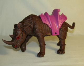 Vintage 1984 Imperial Rhino Rhinoceros W/ Saddle He - Man Scale