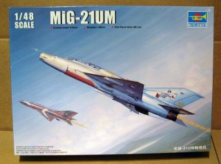 Trumpeter 1/48 Mig - 21um Two - Seat Russian Supersonic Jet Trainer Highly Detailed
