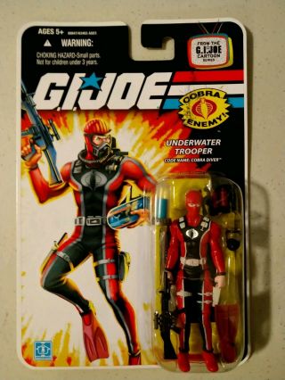 Hasbro 25th Anniversary G.  I.  Joe Underwater Trooper Cobra Diver Action Figure