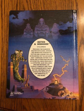 Deities & Demigods Adv Dungeons & Dragons Near 1981 4th printing TSR 2013 2