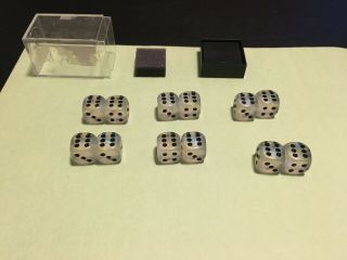 Set Of Two (2x) Borealis Aquerple D6 Dice 16mm Out Of Print