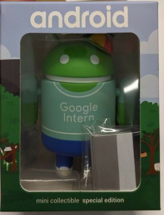 Ultra Rare Google Intern Android Mini Collectible Google Special Edition Figure