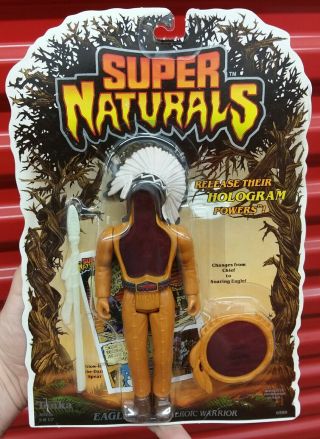 Naturals (tonka 1987) Eagle Eye " Warrior " Figure Moc Hologram Power