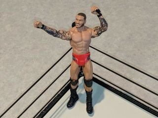 Randy Orton 2011 Mattel Wwe Wrestling Figure Black/red Trunks / Tattoos Rko