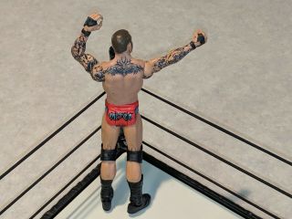 RANDY ORTON 2011 Mattel WWE Wrestling Figure Black/Red Trunks / Tattoos RKO 2