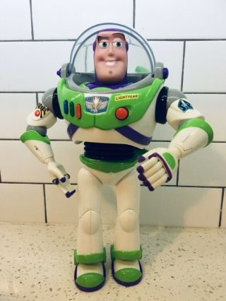 Disney Toy Story Talking Light Up Buzz Lightyear Action Figure 12  Euc