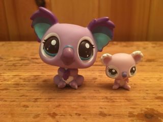 Littlest Pet Shop - Hasbro Lps - Koala Bear Mommy And Baby 2501 And 2502