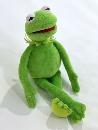 2013 Kermit The Frog 16 " Plush Stuffed Animal Frog The Muppets Disney Ty Beanie