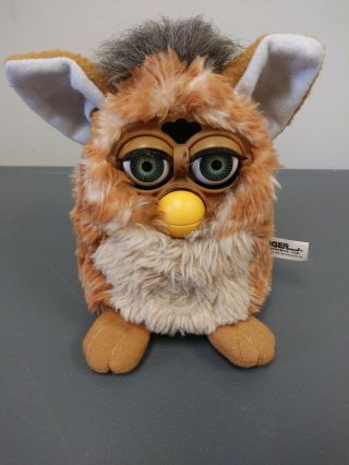 Furby Brown And White With Green Eyes,  Good.  No Tags.