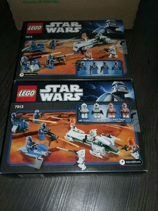 2 LEGO Star Wars 7913 & 7914 Clone Trooper & Mandalarorian Battle Packs 2