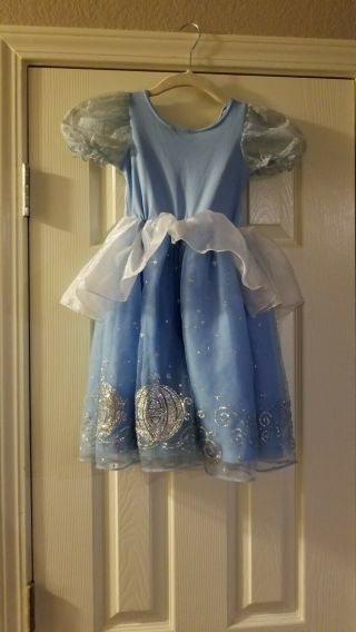 Disney Store Girls Cinderella Costume Dress Xxs Size 2 - 3