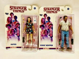 Mcfarlane Toys Action Figures Stranger Things S4 Set Of 2 (chief Hopper Eleven)