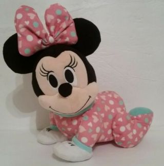 Disney Baby Minnie Mouse Musical Crawling Plush Stuffed Animal Pal.