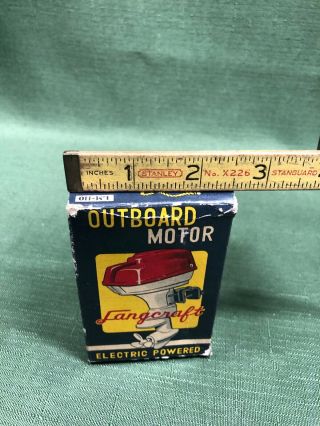 Vintage lang craft toy outboard motor box 3