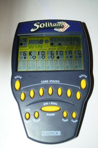 Radica Big Screen Vegas Solitaire Handheld Electronic Game 1999