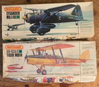 Matchbox 1/32 Airplane Model Kits Westland Lysander Dehavilland Tiger Mouth