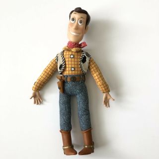 Disney Pixar Toy Story Woody Cowboy Doll 11 Inches In Length Missing Hat