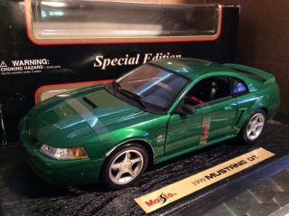 Mustang Gt 1999 Green 1/18 Diecast Maisto Special Edition