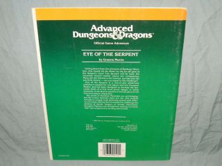AD&D 1st Ed Adventure Module - UK5 EYE OF THE SERPENT (VERY RARE and EXC, ) 3