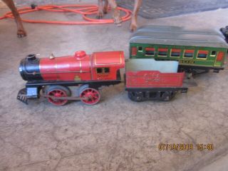 Hornby Tin Type Wind Up O Scale Train Set Great