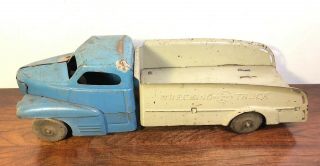 Vintage 1930s 1940s Buddy L Wrecking Truck Tow Wrecker Pressed Steel Scarce