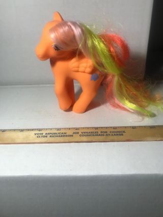 Seabreeze Tropical Ponies 1987 Hasbro My Little Pony Mlp G1 Orange
