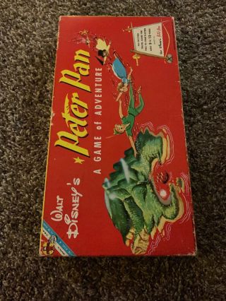 Vintage Board Game Walt Disney ' s Peter Pan Game of Adventure 1953 3