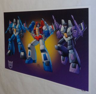 G1 Transformers Decepticon Starscream Skywarp Thundercracker Poster 11x17 Pic