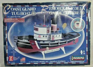 1/72 Lindberg Coast Guard Tug Boat 77225 Vgc
