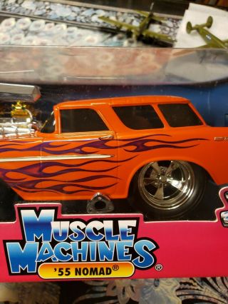 Muscle Nachines 1:18 ' 55 NomadOrange with Flames 4