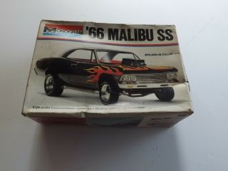 Vintage Monogram 66 Malibu Ss 1/24 Scale Model Car