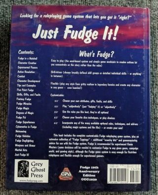 Fudge 10th Anniversary,  A Roleplaying Game by Steffan O ' Sullivan GGG1020 HC 2