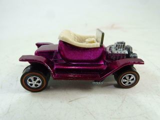Vtg Metallic Purple Diecast Toy Car Hot Wheels Redline Hot Heap 1968