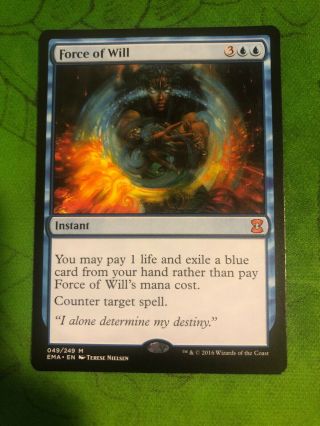 Nm Lp Eternal Masters Magic The Gathering Mtg Force Of Will X1