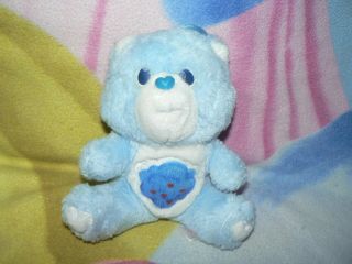 6 " Plush Vintage Blue Storm Cloud Grumpy Care Bear Baby Boy Girl 1980s Gift Toy