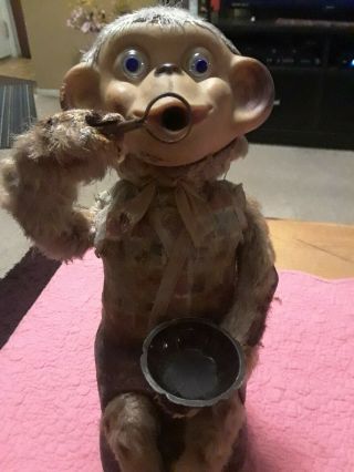 Alps Bubble Blowing Monkey Battery Operated Vintage Japan Tin Toy Litho Offers