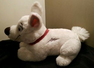Disney Store Bolt White Dog Plush Laying Down 15 Inch
