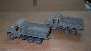 Roco Minitanks - Wwii - Us Army Weathered Dump Trucks - Painted & Decaled