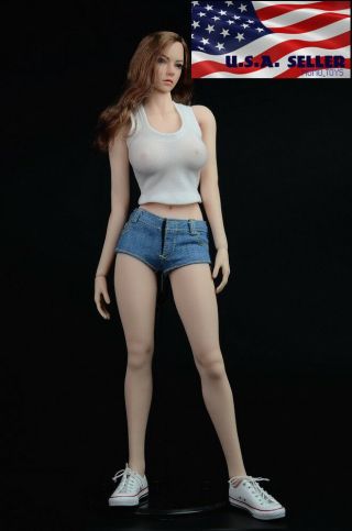 1/6 Tank Top Short Jeans Set A For Phicen Hot Toys Verycool Female Figure ❶usa❶