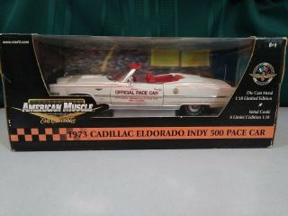 Ertl 1973 Cadillac Eldorado Indy 500 Pace Die Cast Model Car Toy 1:18 Iob