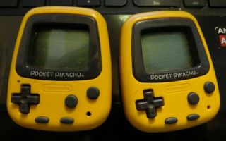 2 Nintendo Pocket Pikachu Mpg - 001 Pedometer Virtual Pet Yellow (not)